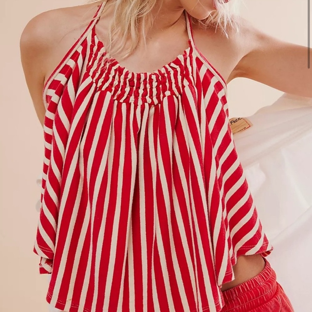 FP WE THE FREE Coastal Town Halter Top, Size L